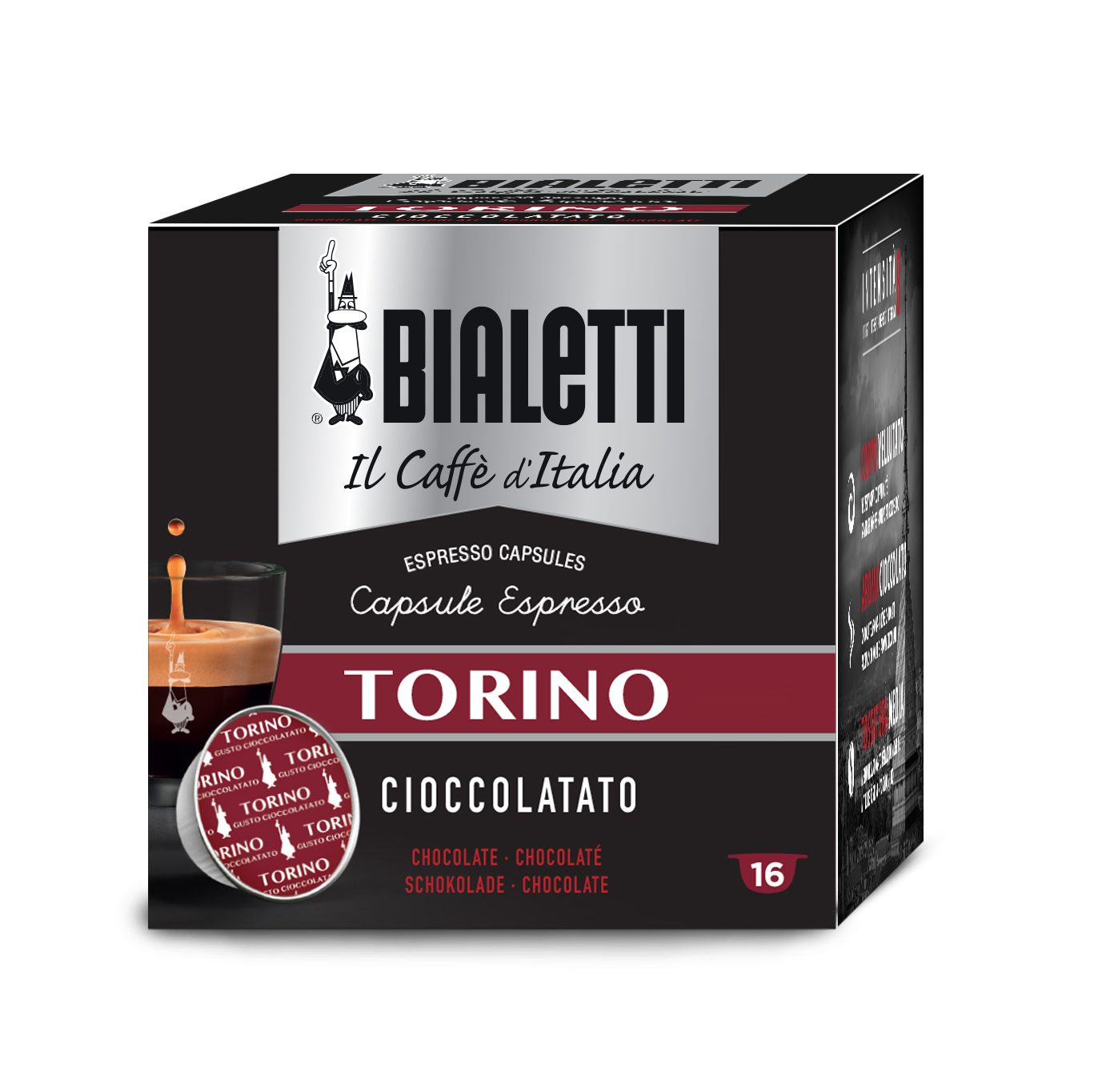 cafeteria tempo prototype 16 Torino espresso kapsler- til Bialetti kapselmaskiner -